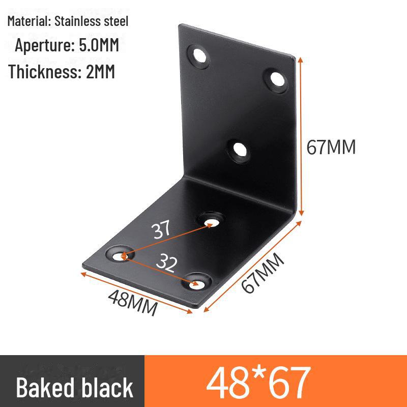 Кронштейн для полок L-образной формы из нержавеющей стали, соединитель под прямым углом 90 градусов
