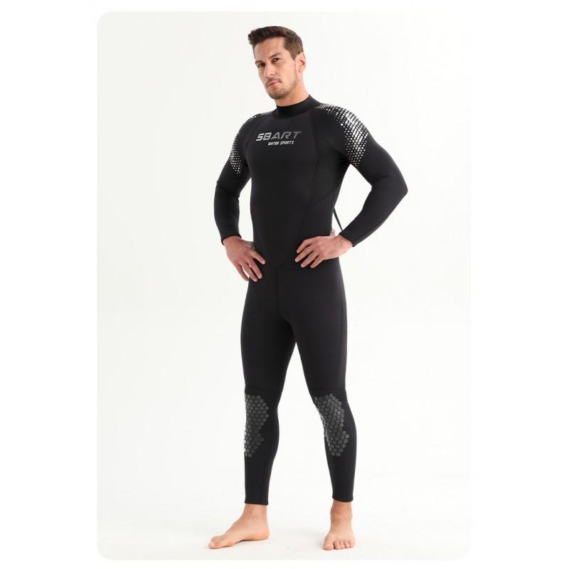 Diving Wetsuit Men 3mm Neoprene Full Suit Warmth Protection Swimming Surfing Snorkeling Winter Water Sports