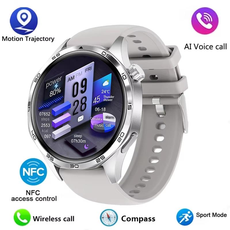 2025 New GT5 PRO Smart Watch Men Watch 5 Pro AMOLED HD Screen Bluetooth Call GPS Trajectory NFC Heart Rate Compass SmartWatches