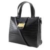 Salvatore Ferragamo Vala Handbag AQ-21 8252 2WAYShoulder black/gold Embossed Leather Women Used
