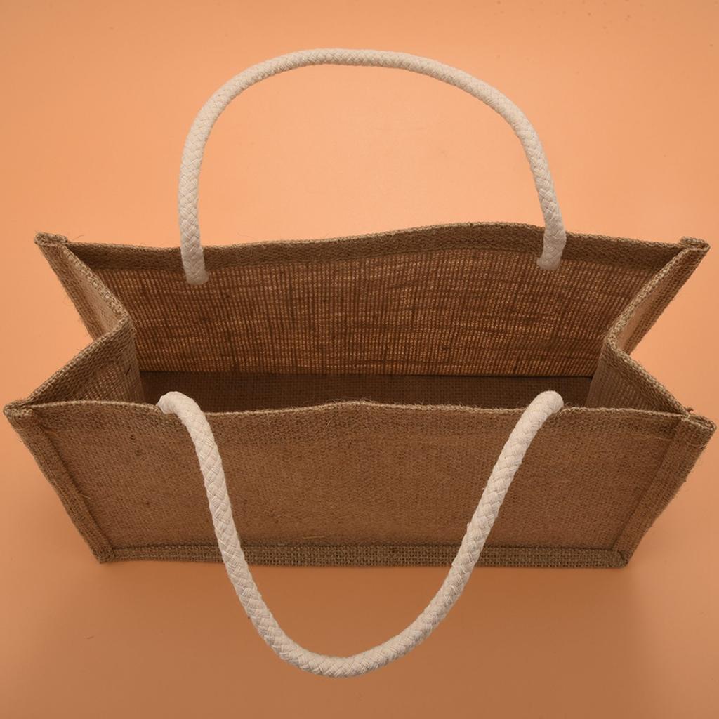 M-Современный-Джутовый Мешковинный Тоут Большой Многоразовый Сумка для Продуктов с Ручками Женская Сумка для Покупок DIY Экологичная Сумка для Покупок