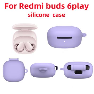 Силиконовый мягкий чехол для Redmi Buds6 Play Чехол Совместим с для Redmi Buds6 Play Ударопрочный чехол-ракушка Защитный рукав