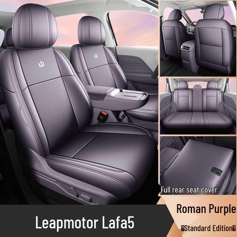 2025 Leap Lafa5 Universal Leather Seat Covers for 5-Seater Vehicles - All-Season, Full Coverage Cushions.