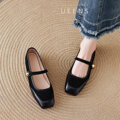 Французские туфли Мэри Джейн женские на плоской подошве весна 2025 новые туфли темперамент красные с юбкой универсальные вечерние туфли