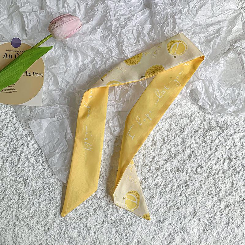 New Luxury Brand Model Small Silk Scarf for Women Hair Band Bag Handle Handbag Ribbon Scarf Neck Scarves Neckerchief