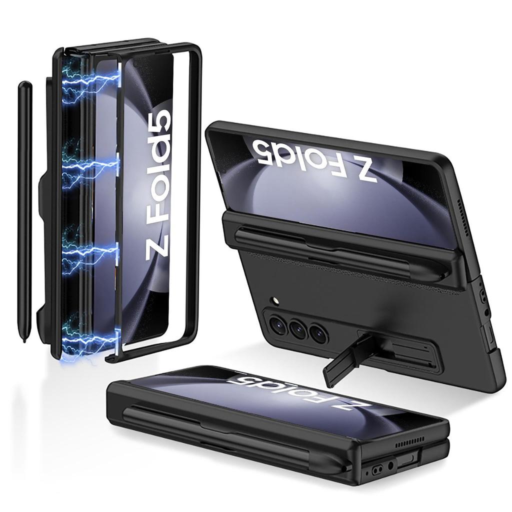 Samsung Galaxy Z Fold 5 Magnetic Folding Case with Pen Slot & Full Coverage Protection