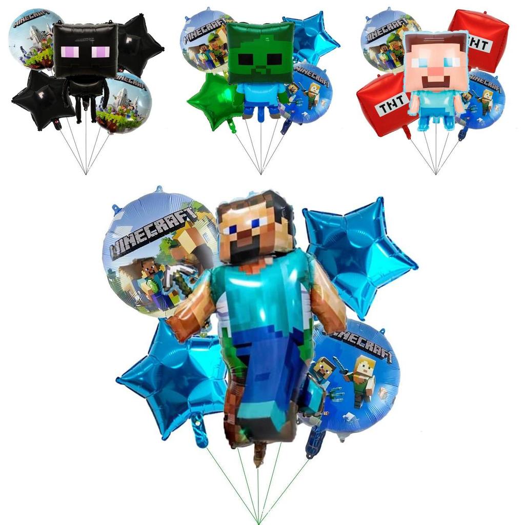 Алюминиевые шары Roblox Minecraft для детской вечеринки по случаю дня рождения