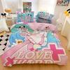 NEW Japanese Anime Hatsune Miku Bedding Set 3D Print Kawaii girls Duvet Cover Set Bed Set Aldult Kid Bedroom Single Twin Full