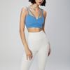 Women Comfortable Double Strap Yoga Camisole Strappy Beauty Back Sports Bra V Neck Fitness Vest