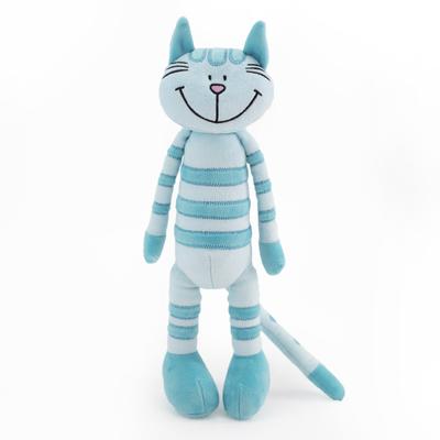 Синяя кошка около 35,5/45 см Подушка Плюшевая кукла Игрушки Милые высококачественные подарки для мальчиков девочек друзей Украшение для детей
