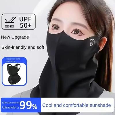 UPF50+ Солнцезащитная маска Модный 3D Ice Silk Anti-UV шарф для шеи Sunscree Пылезащитная солнцезащитная маска для лица на открытом воздухе