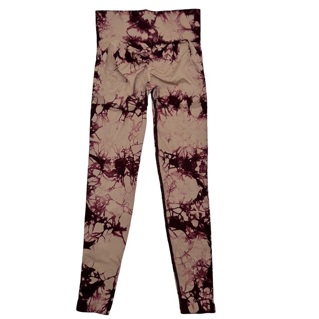 Quick-Drying Tie-Dyed Seamless Yoga Pants - Hip-Lifting & Elastic Fitness Trousers