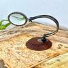 Magnifying Glass with Wooden Stand Movable Lens, Customize Handmade Nautical Desk Decor Magnifying Glass, Map Reader