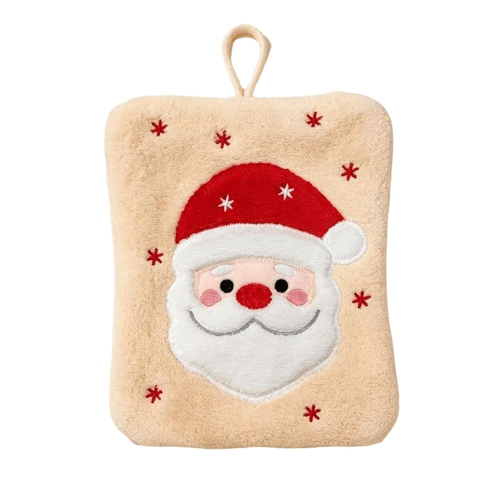 Quick-drying Santa Claus Hand Towel Water Absorption Cleaning Dishcloths  Christmas Decoration