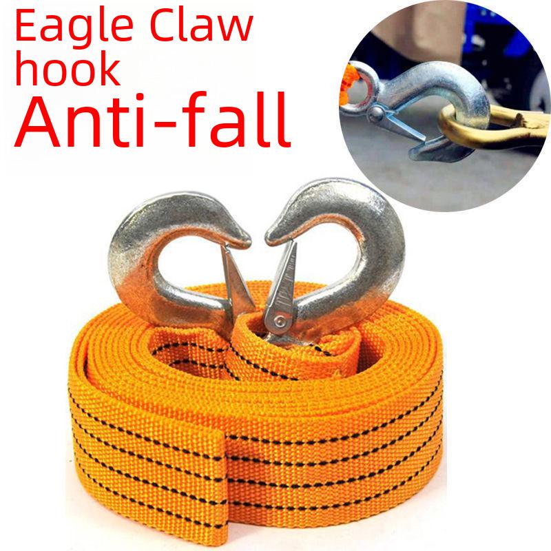 Сверхпрочный буксировочный трос с крюком Eagle Hook — варианты 3 м, 4 м, 5 м, двухслойный, надежное сцепление для внедорожников
