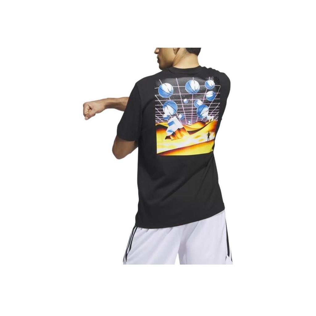 Adidas Metaverse Oasis Hoops Tee Black Men Streetwear IM4636