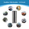 BusBar 100A 5 Circuit Dual Bus Bar Terminal Block Power Distribution Block 12V 24V 32V 48V DC For Car RV Truck Yacht Ship