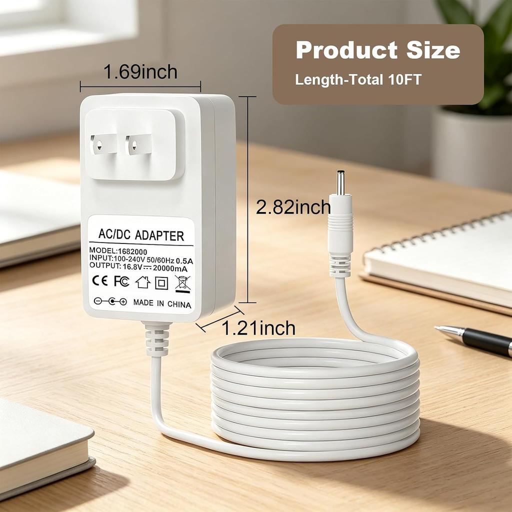 16.8V 2A Charger for Hunter Douglas Blinds Compatible with Hunter Douglas Motorization PowerView Shades ABPCH03811682000F Batteries Power Adapter