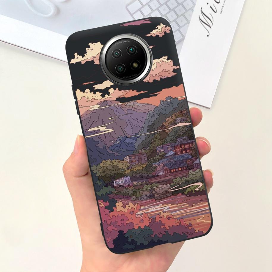For Xiaomi Redmi Note 9T Note 9 5G Case Fashion Flower Shockproof Silicone Soft Matte Phone Cover For Xiomi Redmi Note 9T Fundas