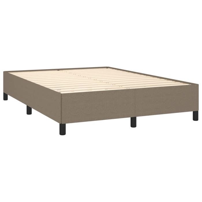 Maison Exclusive - Sommier à lattes de lit avec matelas Taupe 140x200 cm Tissu