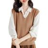 [BN1 Select] Knit Vest Ladies Spring Autumn Beautiful V-neck Gilet Tops Women's Clothing Clothes Spring Items Autumn Items Sweater 30s 40s 50s BN275