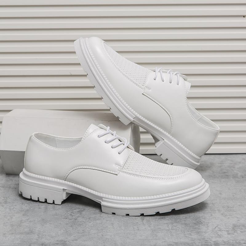 Fashion Men Shoes New Summer Derby Shoes Thick Soles Non-slip Comfortable Fashion Leather Shoes American Busines Travel Shoes Size 38-46