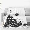 Dust Soot Sprites Balls Flannel Blanket Black Soft Warm Throw Blanket for Outdoor Picnic Funny Bedspread Sofa Bed Cover#