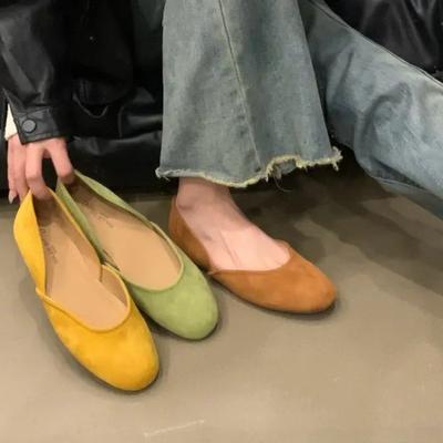 Большие размеры 35-43 Женская обувь Весенние туфли конфетного цвета Женские туфли без застежек на плоской подошве Женская обувь Осенние туфли-лоферы Zapatos Mujer WSH2214