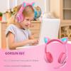 Светящиеся детские наушники Bluetooth с кошачьими ушками и единорогом