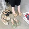 New Bow Bag Head Wearing Slippers Women's Summer Casual Fashion One Pedal Muller Shoes Lazy Half Slippers