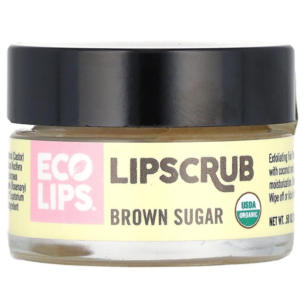 Eco Lips, скраб для губ, коричневый сахар, 0,5 унции (14,2 г)