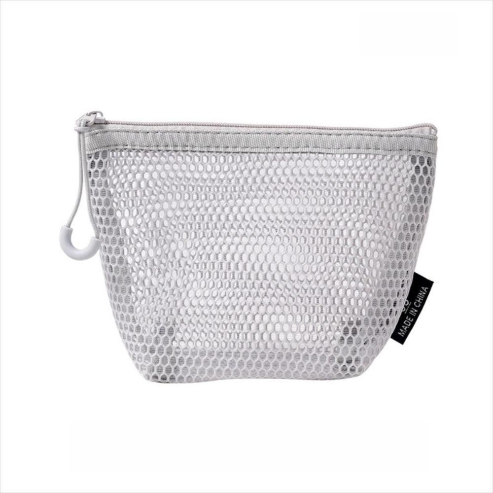 Mesh Cosmetic Bag Dopamine Sundries Storage Pouch Portable Zipper Coin Purse  Travel