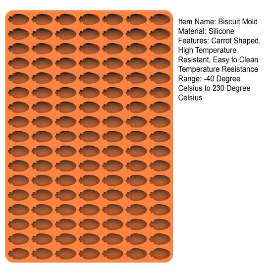 Форма 119 полостей, термостойкая, легко разбирается, безопасный инструмент для выпечки в микроволновой печи, оранжевая мини-морковь, силиконовая форма