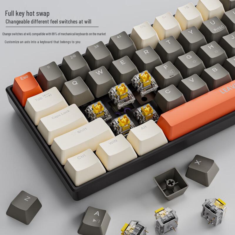 K780 Crackle Design RGB Hot-Swappable Gaming Mechanical Keyboard