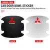 4 шт. Наклейка-эмблема для защиты ручек дверей автомобиля, стайлинг автомобиля для Mitsubishi Asx Lancer Outlander Pajero Ralliart, аксессуары