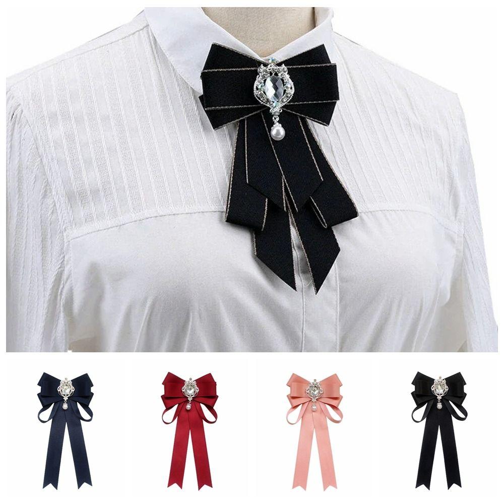 Removable Cross Bowtie JK Uniform Decor Neck Collar High Quality Solid Bowtie