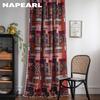 1 шт. NAPEARL Bohemian Style Patchwork Printed Country Style Semi Blackout Шторы для маленьких окон Кухня Спальня Гостиная Балкон Домашний декор
