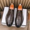 Модные кожаные мужские повседневные туфли на шнуровке, оксфорды, дышащие мужские деловые туфли, классические черные туфли на плоской подошве, мужские туфли-мокасины