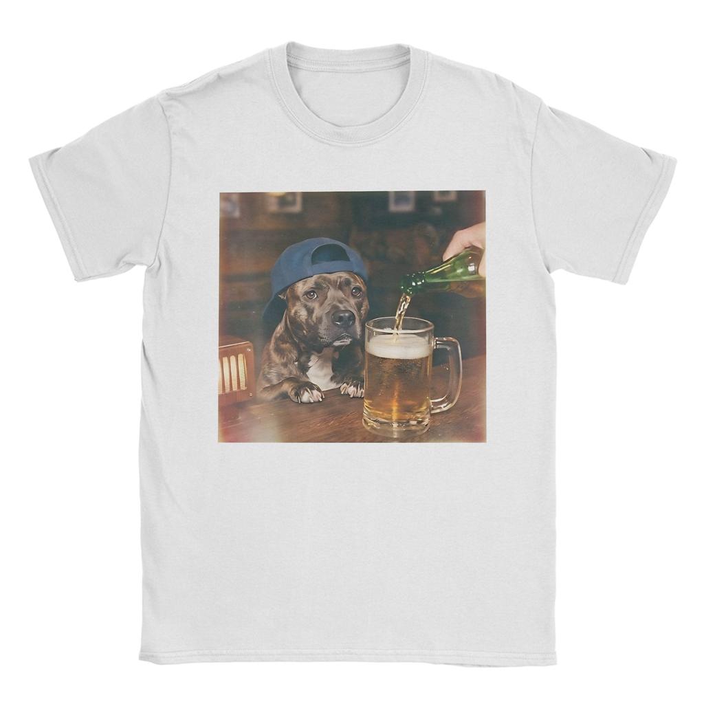 Unisex Unisex Tshirt Funny Patriotic Pomeranian Dog Drinking Beer American Pure Cotton Tees T Shirts Crewneck Clothing Plus Size