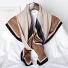 90cm New Fashionable Outdoor Versatile Shawl For Autumn And Winter Simple Large Square Scarf Simulated Silk Scarf For Women