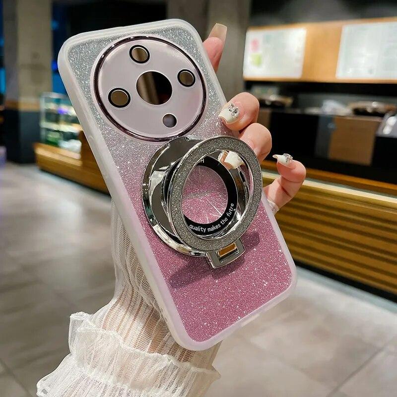 Чехол для Honor Magic5 Lite, роскошный чехол с держателем, чехол с магнитным блеском для Honor Magic 5 6 90 lite X9a X9b X8 b, чехлы-кронштейны