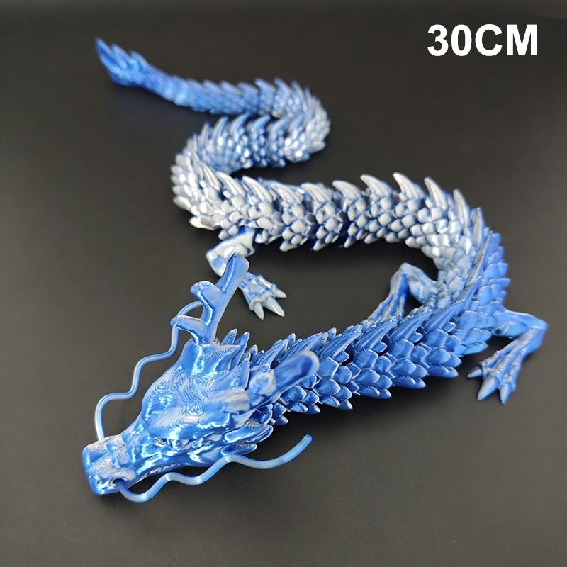 30 см 3D-печатный дракон-самоцвет Хрустальный Игрушка Вращающийся Сочлененный Дракон Подарок Для Детей С СДВГ Идеально Для Дней Рождения Подарок