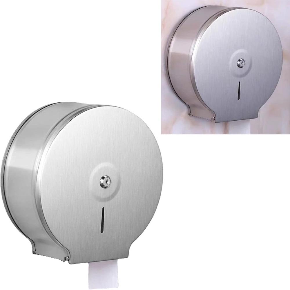 Brushed Finish Toilet Paper Dispenser 9 Inch Roll Jumbo Roll Dispenser For Commercial Use
