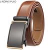 Belt Men's Belt Automatic Buckle Genuine Leather Without Interlayer 3.5cm Simple Leisure Middle-aged and Young Trendy Men's Belt