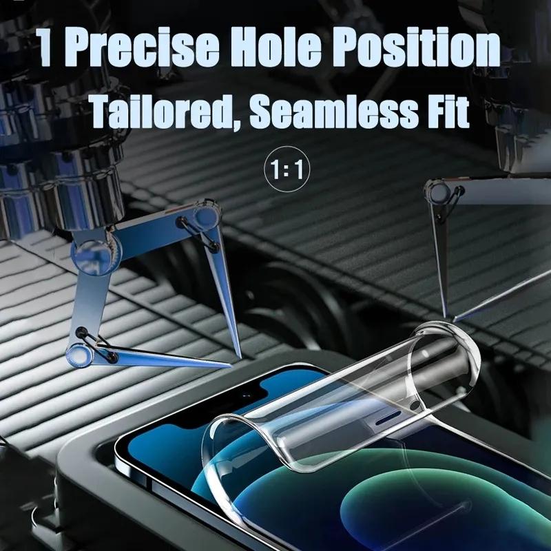 5 шт. гидрогелевая пленка для iPhone 13, 12, 11, 14, 15 Pro Max 13, мини-защитная пленка для экрана для IPhone XS MAX XR X 7, 8, 6, 14 Plus SE, не стекло