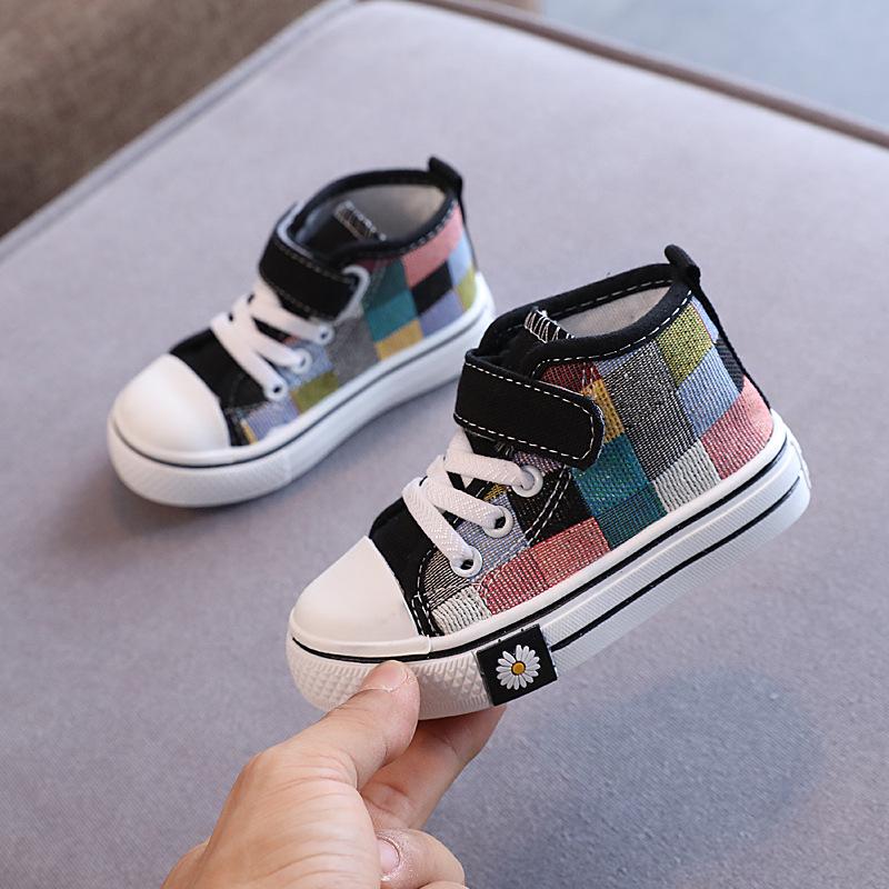 Kids' British Style Canvas Shoes - 2022 Spring/Autumn Anti-Skateboard Casual Shoes for Boys & Girls