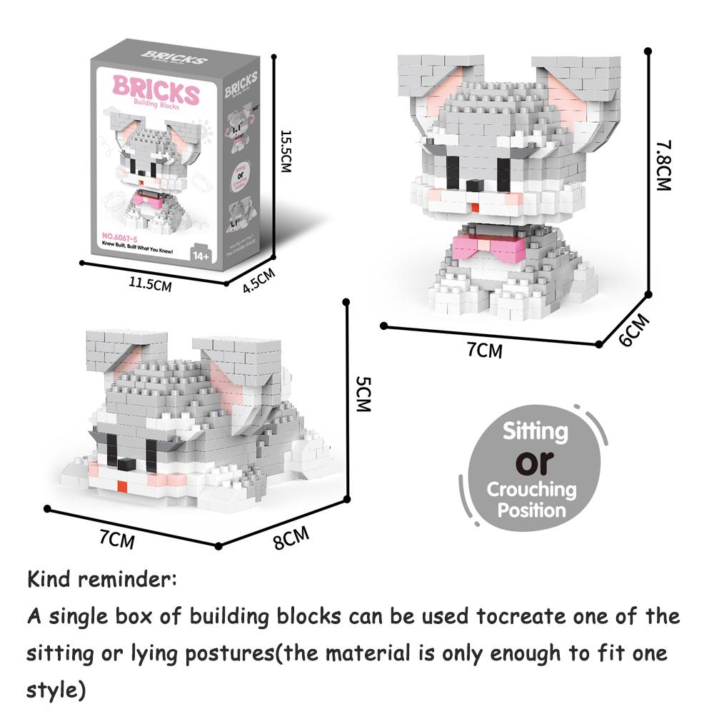 Multi Form Micro Mini Building Blocks Dog: Versatile and Cute Convertible Pet Models for Creative Fun Children's Puzzle Toy Gift