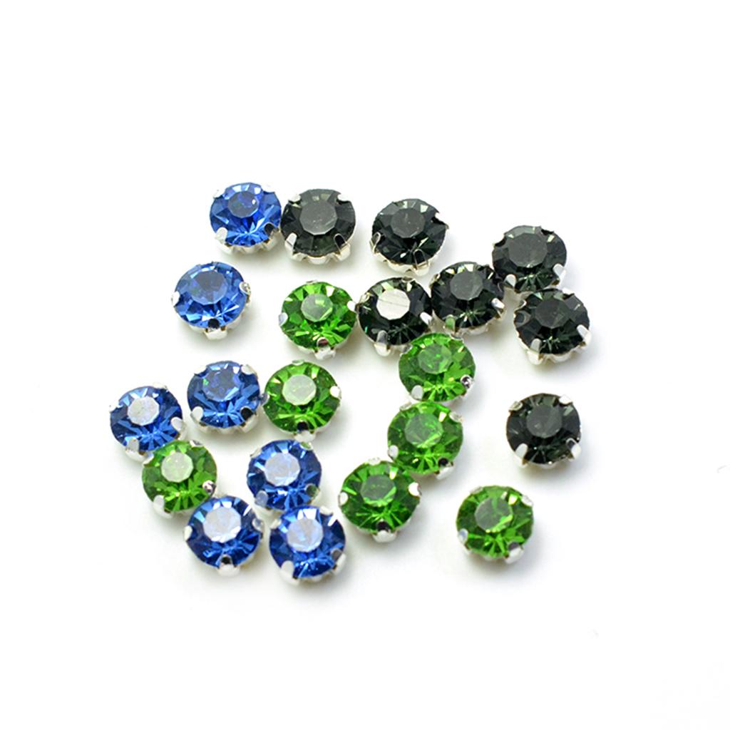 50шт квадратные бусины со стразами класса А пришивные для изготовления ювелирных изделий 8 мм