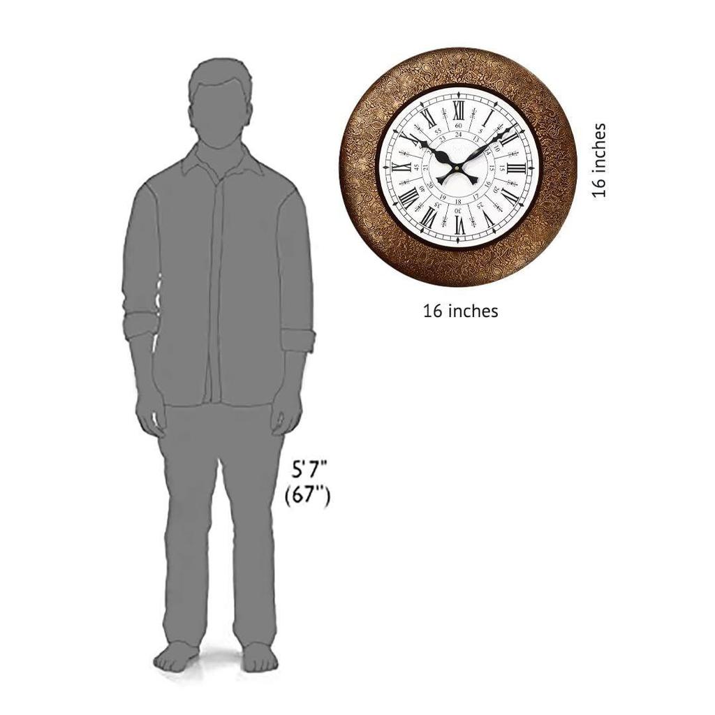 Аналоговые настенные часы для элегантного домашнего декора, офиса, школы, спортзала, магазина и для подарка || Размер часов - 16 X 16 дюймов (Дизайнерский металл), Гол