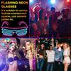 Wireless Luminous Glasses Glowing Blinds Glasses LED Bar KTV Atmosphere Props Flashing Disco Adult Cool Sunglasses Boys and Girls Performance Props